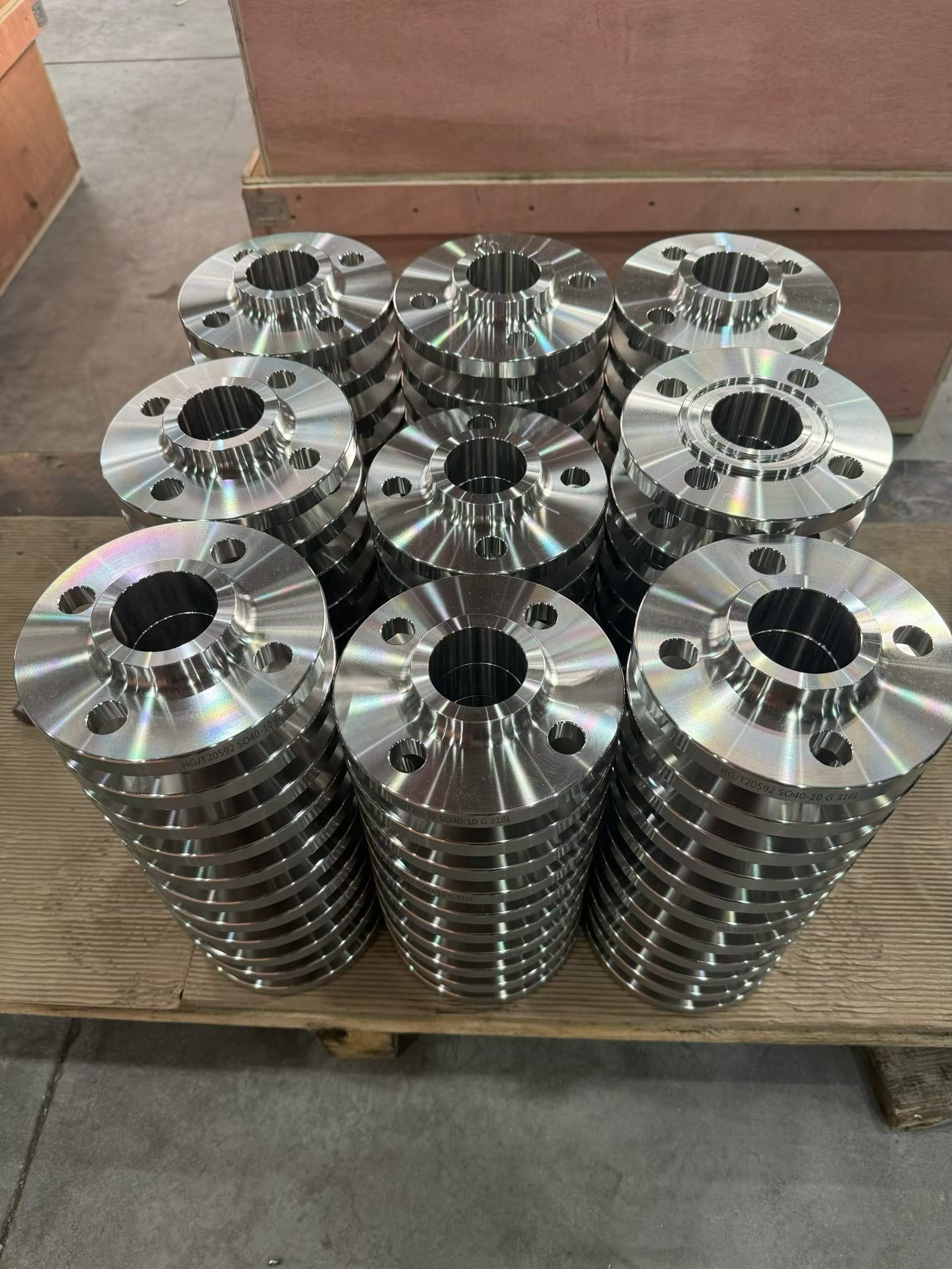 Stainless steel flange batches from Jicang's partner supply network
